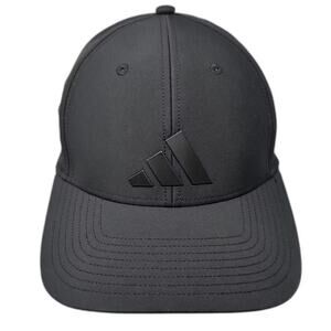 Adidas Baseball Cap Black Fitted M Climacool Laser Cut Perforated Athletic Hat